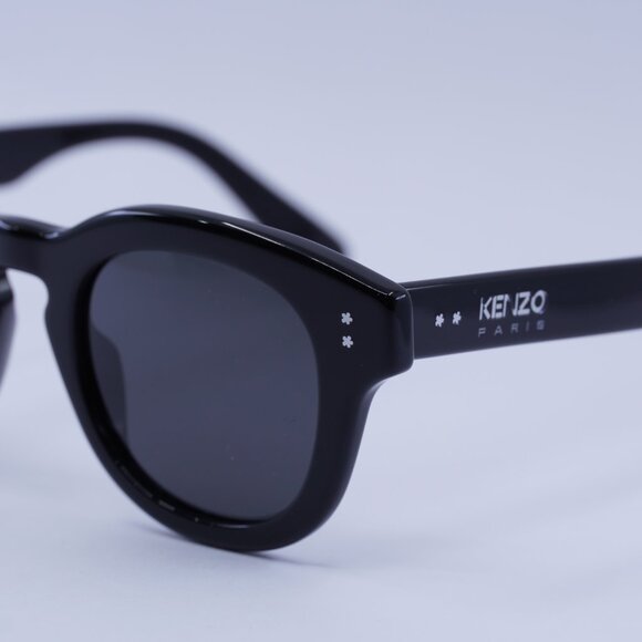 🕶️ New Kenzo KZ40163I 01A Sunglasses - Shiny Black Frame, Grey Lenses - Picture 4 of 10